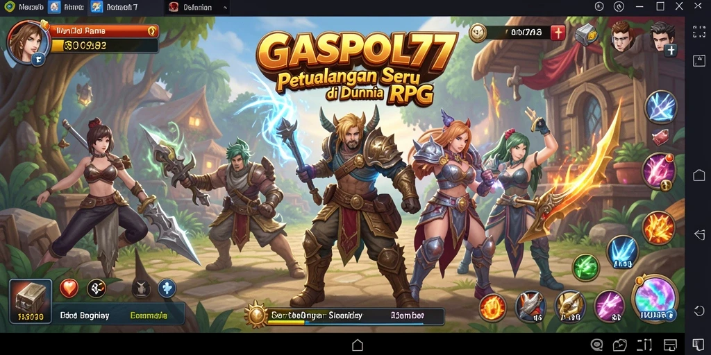 Screenshot utama GASPOL77 menampilkan aksi gameplay RPG yang seru.