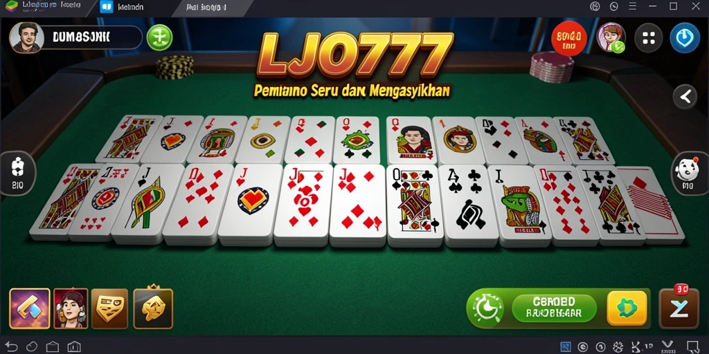 Tampilan gameplay LJO777 yang menarik dalam permainan Domino.