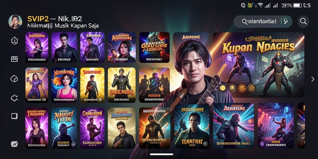 Screenshot SVIP2 menampilkan pengguna yang menikmati gameplay Music.