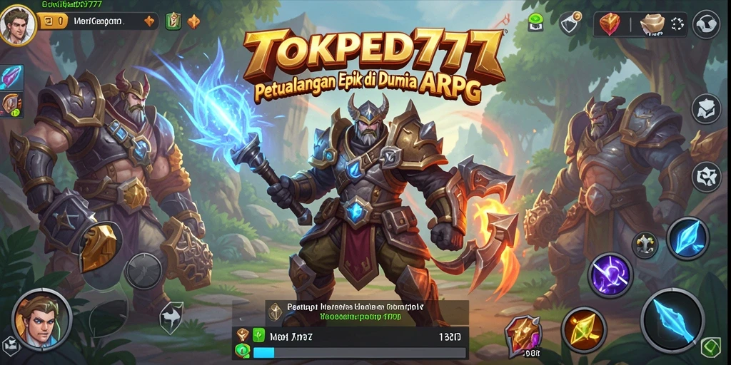 Screenshot gameplay epic dari TOKPED777 dengan pertarungan mendebarkan.